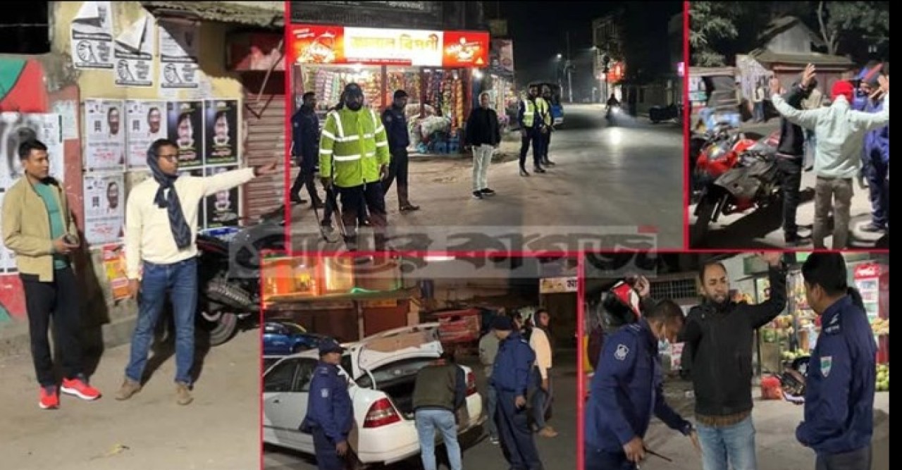 যশোরে চলছে মোড়ে মোড়ে তল্লাশি, মধ্যরাতে মাঠে পুলিশ সুপার নিজেই