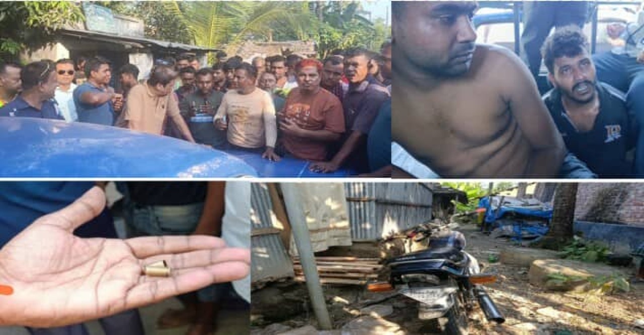 যশোরের শার্শায়  গুলি ছুড়ে পালানোর সময় দুই সন্ত্রাসী আটক করল জনতা