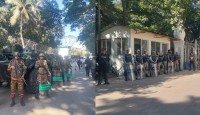 ট্রাইব্যুনাল এলাকায় সেনাবাহিনী-র‌্যাব-বিজিবি-পুলিশের যৌথ নিরাপত্তা বলয়