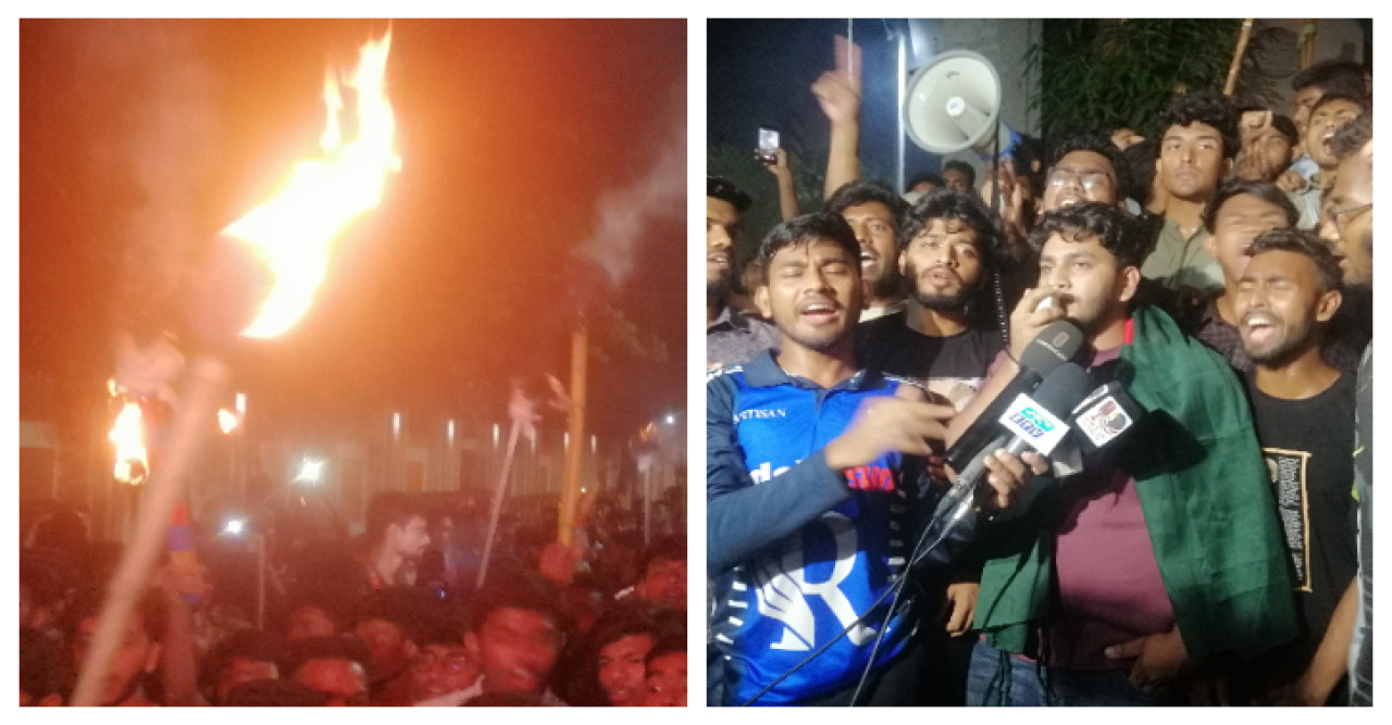 পলিটেকনিক শিক্ষার্থীদের মশাল মিছিল, রাতে কর্মসূচি ঘোষণা