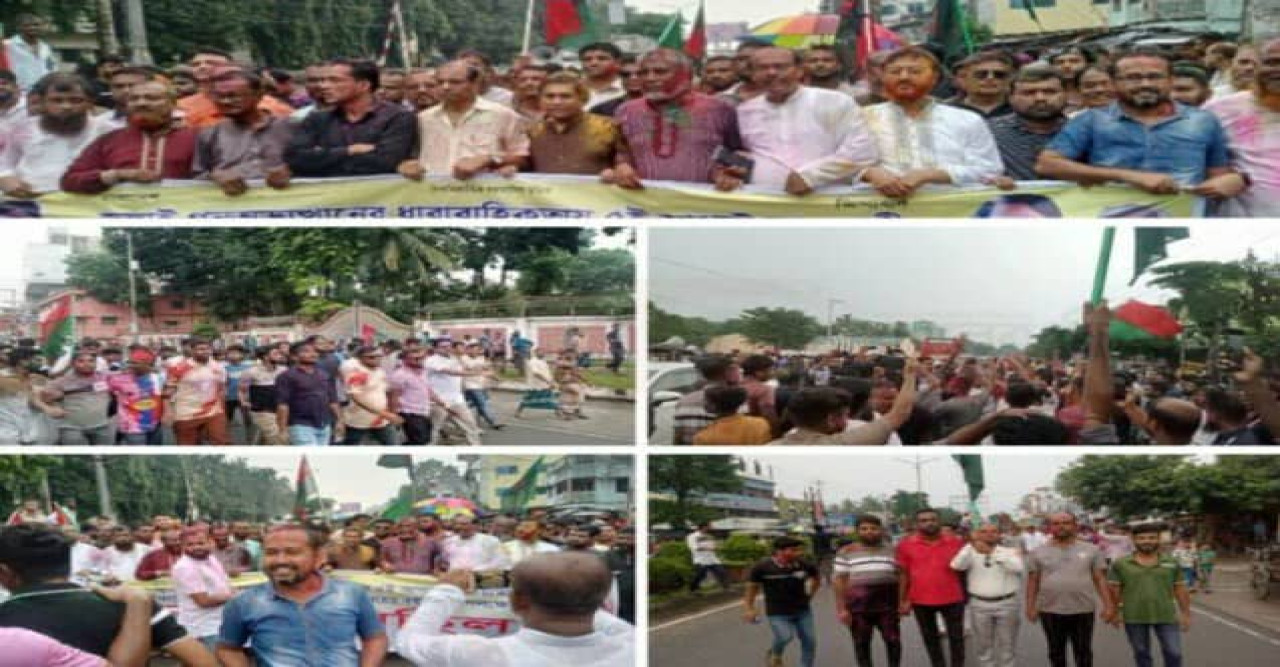 গণ-অভ্যুত্থান দিবসে বেনাপোল পৌর বিএনপি’র সাড়াজাগানো বিজয় মিছিল অনুষ্ঠিত