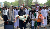 গাজায় ইসরায়েলি গণহত্যার প্রতিবাদে রাজশাহীতে বিভিন্ন সংগঠনের বিক্ষোভ