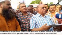 নওগাঁর ধামইরহাটে লিফলেট বিতরণ কর্মসূচি অনুষ্ঠিত